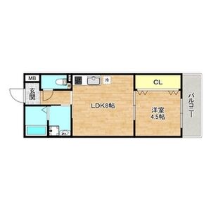 1LDK 間取り図