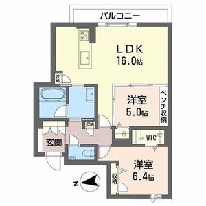 2LDK 間取り図