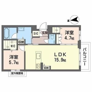 2LDK 間取り図