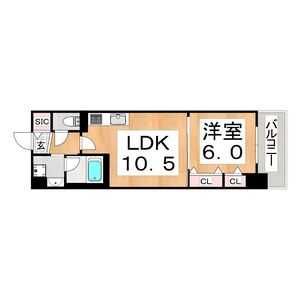 1LDK 間取り図