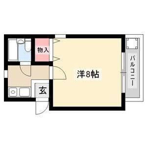 1K 間取り図
