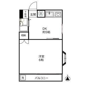 1DK 間取り図