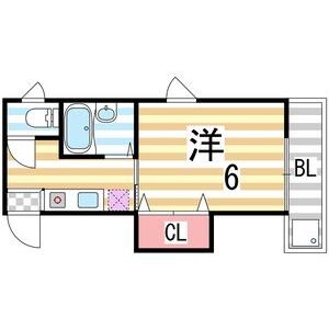 1K 間取り図