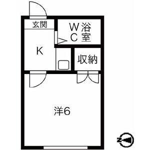 1K 間取り図