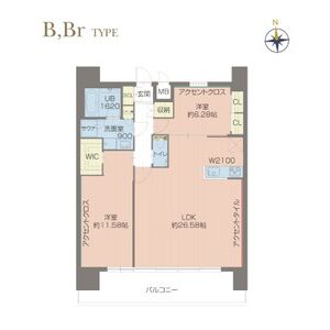 2LDK 間取り図