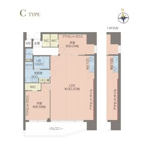 2LDK 間取り図