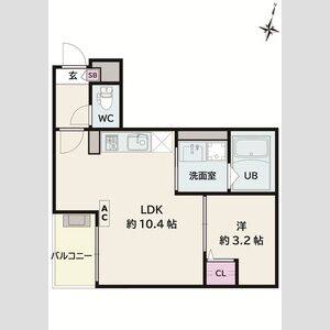 1LDK 間取り図