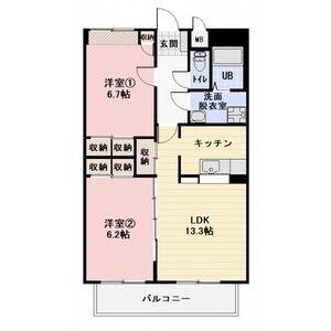 2LDK 間取り図