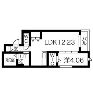 1LDK 間取り図