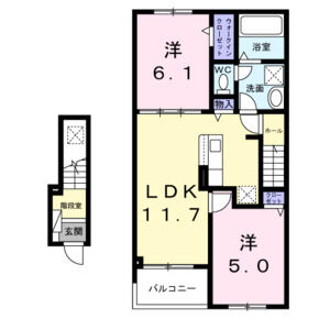 2LDK 間取り図