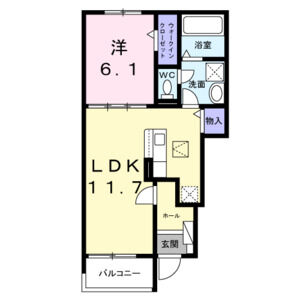 1LDK 間取り図