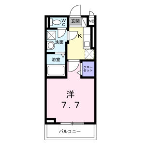 1K 間取り図
