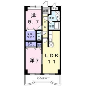 2LDK 間取り図