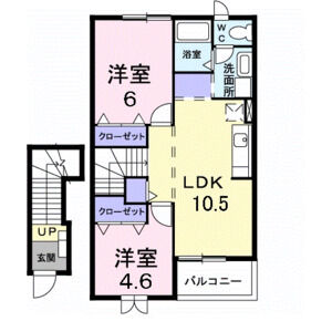 2LDK 間取り図