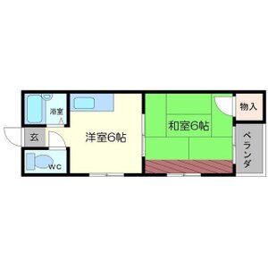 1DK 間取り図