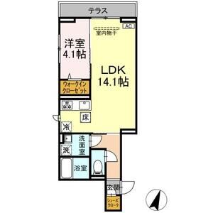 1LDK 間取り図
