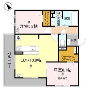2LDK 間取り図