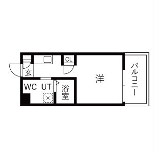 1K 間取り図
