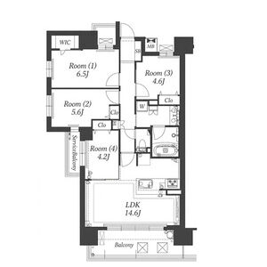 4LDK 間取り図