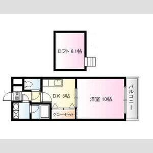 1DK 間取り図