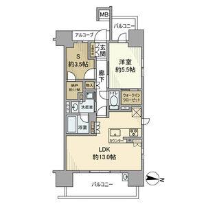 1LDK 間取り図