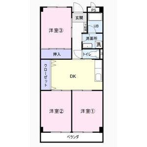 3DK 間取り図