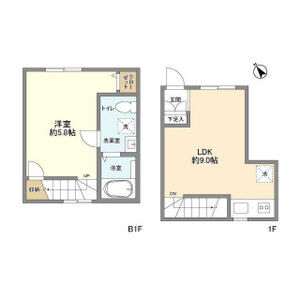 1LDK 間取り図