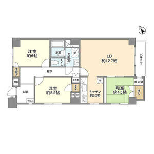 3LDK 間取り図