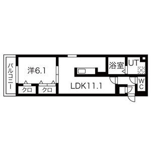 1LDK 間取り図