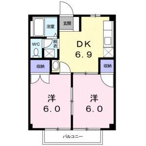 2DK 間取り図