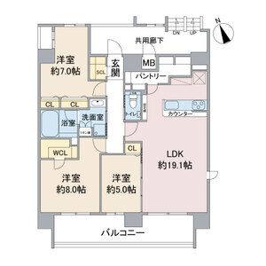 3LDK 間取り図