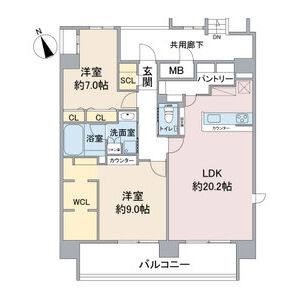 2LDK 間取り図