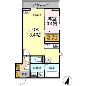 1LDK 間取り図