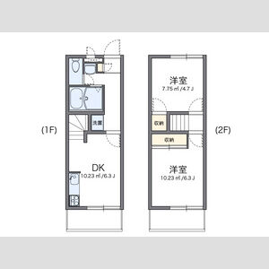 2DK 間取り図