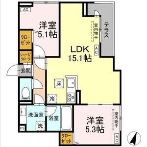 2LDK 間取り図