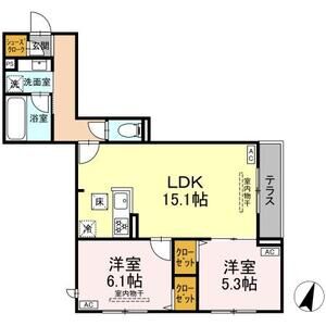 2LDK 間取り図