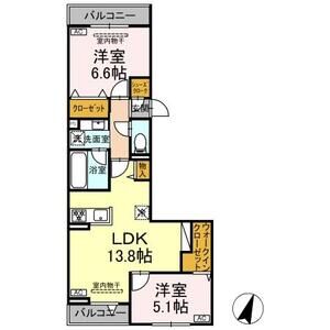 2LDK 間取り図