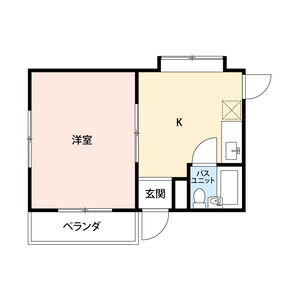 1DK 間取り図