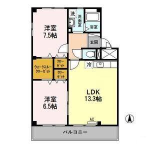 2LDK 間取り図