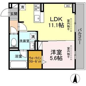 1LDK 間取り図