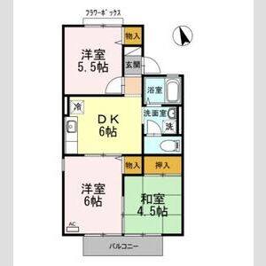 3DK 間取り図
