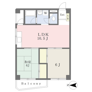 2LDK 間取り図