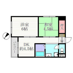 2DK 間取り図