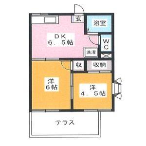 2DK 間取り図