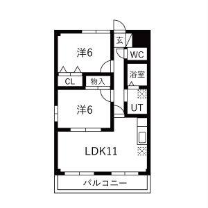 2LDK 間取り図