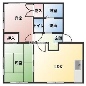 2DK 間取り図