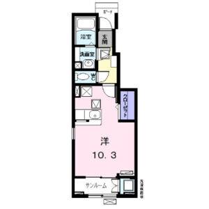 ワンルーム 間取り図