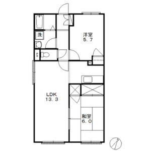 2LDK 間取り図