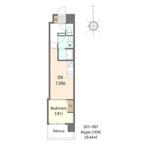 1DK 間取り図