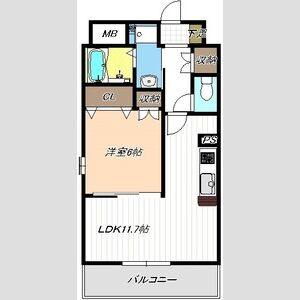1LDK 間取り図
